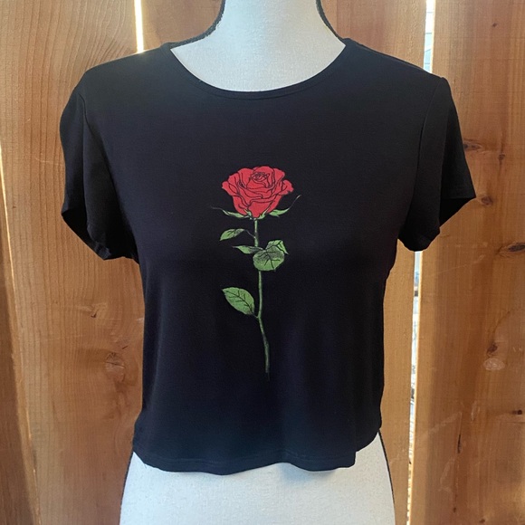 Forever 21 Tops - Forever 21 semi sheer crop top short sleeves